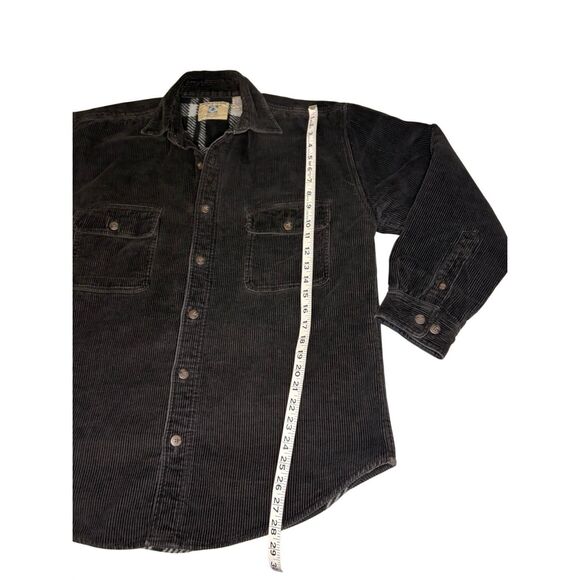 World Island fleece lined charcoal gray corduroy shirt jacket - M - Picture 6 of 6
